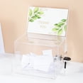 thumbnail image 4 of Ballot Box Vote Box Suggestion Box Lockable Charity Collection Box Donation Box Clear Fundraising Box, 4 of 8