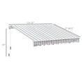 thumbnail image 3 of Outsunny 10' x 8' Retractable Awning, Patio Awnings, Sunshade Shelter w/ Manual Crank Handle, UV & Water-Resistant Fabric and Aluminum Frame for Deck, Balcony, Yard, Beige Stripes, 3 of 6
