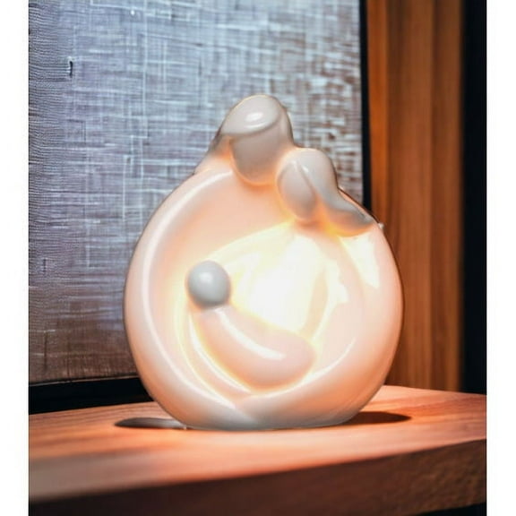 Ceramic Family Scene Night Light 3.75x3.25 Mom