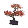thumbnail image 3 of Árbol bonsái artificial, planta en maceta falsa, adorno artificial para granja. Rojo, 3 of 9