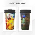 thumbnail image 3 of Lsque Pikmin Pattern Travel Coffee Mug 16oz: Insulated Coffee Cup with Leakproof Lid, Coffee Tumbler, Reusable Coffee Cups with Seal Lid, 3 of 8