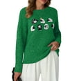 thumbnail image 3 of Cueply Sweaters for Women Long Sleeve Chunky Fuzzy Knit Pullover Sweater Tops Trendy Patterns, 3 of 9