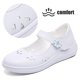 thumbnail image 5 of Zapatos Planos Versátiles Mary Jane Nurse Damas Slip On Lolita Naturas para Mujer Cuero Sin Deslizamiento Ligero Blanco, 5 of 9