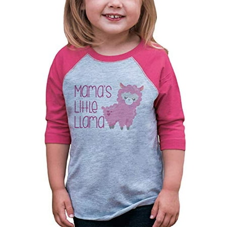 

7 ate 9 Apparel Kids Llama Valentine s Day Pink Raglan