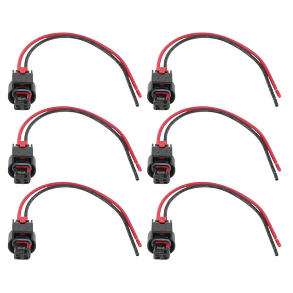 Unique Bargains 6Pcs Ignition Coil Connector Plug Harness for Chrysler for Jeep Ignition Coilpack Female Connector Plug Harness Pigtail for Dodge for Ram No.68242286AB