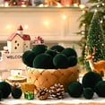 thumbnail image 7 of Yastouay 30Pcs Christmas Ornaments Set,Mix Size Green Velvet Shatterproof Christmas Ball Hanging Xmas Tree for Christmas Decorations, 7 of 7