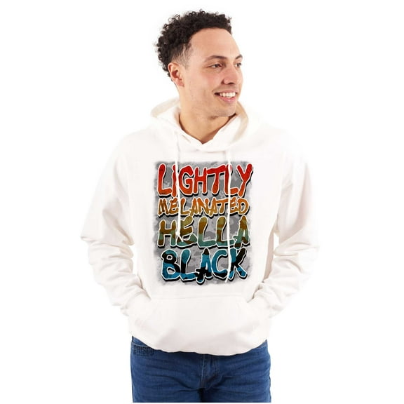 Lightly Melanated Hella Black History Hoodie Sweatshirt Women Men Brisco Brands S