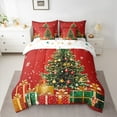 thumbnail image 2 of Homewish Chic Christmas Tree 7-Piece Twin Bedding Sets,Girls Xmas Gifts Bedding Comforter Set,Red Green Sheet Sets For Child,Luxury Bedroom Decor Reversible, 2 of 8