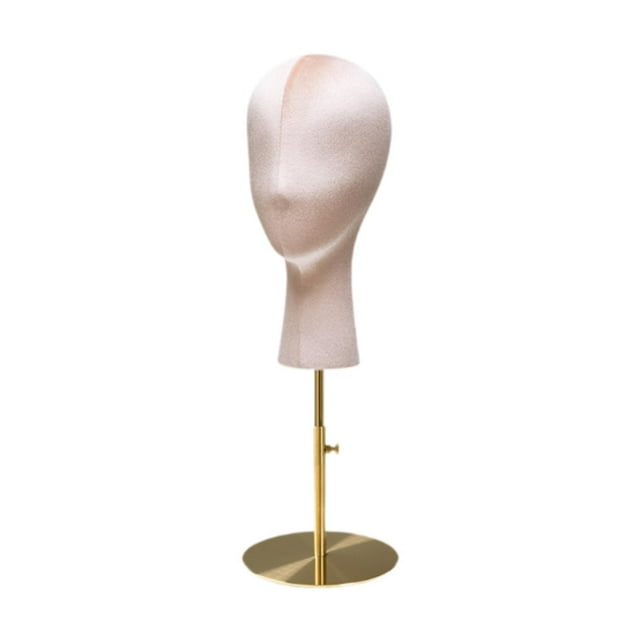 Xuanheng Mannequin Head Hat Rack Fabrics Block Model Manikin Head for Jewelry Hat Pink