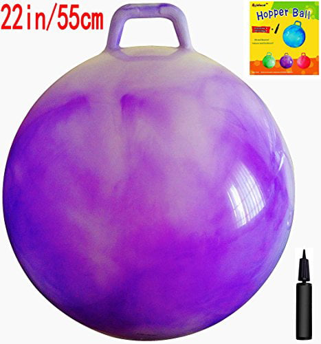 Hopper Hop Ball Kit With Pump Sit Bounce Kids Hoppity Jumping 22 Inch Red New US 