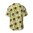 thumbnail image 5 of Uemuo Avocado Pattern Cotton Linen Short Sleeve Shirts,Casual Lightweight Button Down Shirts,Vacation Beach Summer Tops-Small, 5 of 7