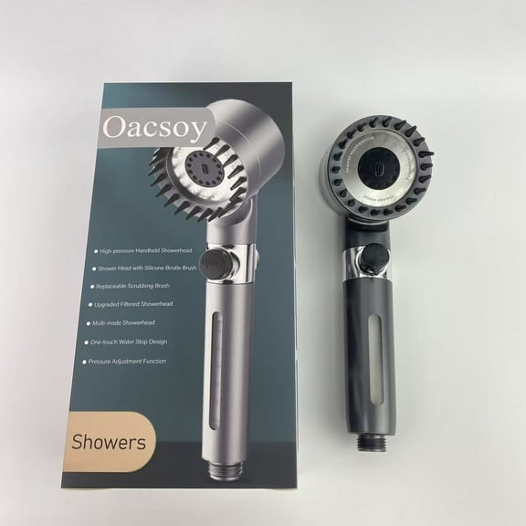 Oacsoy Showers,Filtered Shower Head with Handheld, High Pressure Water Flow and Multiple Spray Modes Shower Head with Filter, Power Wash for Hard Water (Light Gray)