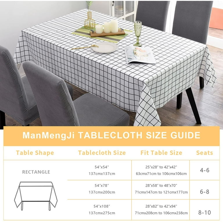 BENTISM Transparent PVC Tablecloth Waterproof Table Cover 36x60-in Desk  Protector