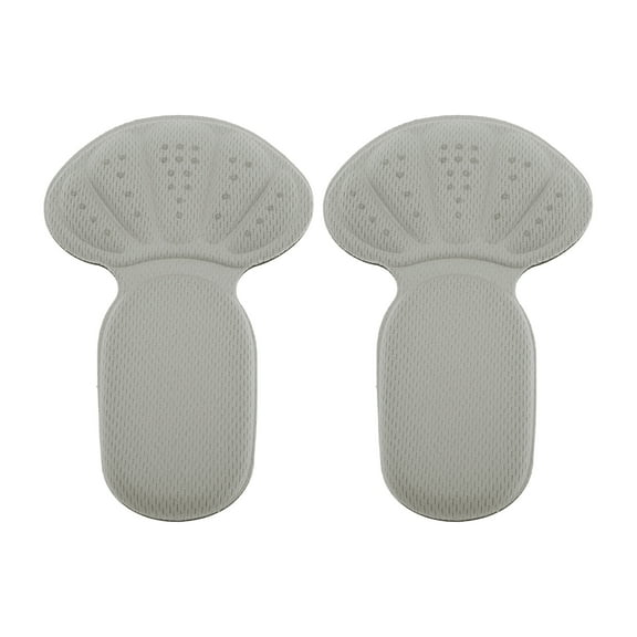 Unique Bargains 1 Pair Two-in-one Shoes Heel Pads for Prevent Rubbing One Size Gray