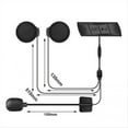 thumbnail image 4 of Casco Inalámbrico Auricular Música Altavoz IPX7 Impermeable Bluetooth5.0 Recargable Casco Intercomunicador Auriculares de Motocicleta, 4 of 5