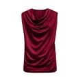 thumbnail image 6 of QETYUW Velvet Tank Tops for Women Cowl Neck Sleeveless Top Solid Color Comfy Shirts Casual Dressy Tanks Formal Party Tank Top, 6 of 7