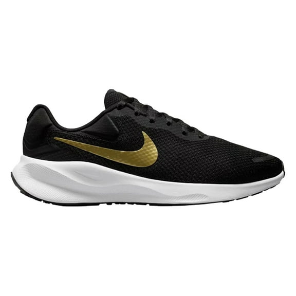 Nike Revolution 7 Womens Shoes Size 5.5, Color: Black/Metallic Gold/White/Dark Smoke Grey