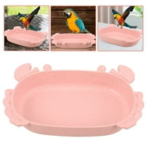 ELAYARD Bird Bath for Parakeets Cage Parakeet Bathing Bowl Plastic 1Pack