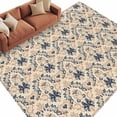 thumbnail image 2 of 5'x8' Area Rugs, Beige Baroque Indoor Outdoor Area Rug for Living Room Bedroom, Vintage European Floral Pattern Washable Bathroom Rugs Kitchen Floor Carpet Mats Home Decor Aesthetic, 2 of 8