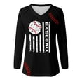 thumbnail image 3 of yunLCZ Women's Button Down Shirts Women's Daily Casual Baseball Long Sleeve Top Women's Button Down Shirts, 3 of 4