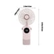 thumbnail image 3 of Fiudx Ofertas y liquidaciones Ventilador plegable de mano con pantalla digital para estudiantes, portátil, para exteriores, de cinco velocidades, para colgar en el cuello, 3 of 6
