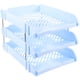 thumbnail image 1 of Bandeja de papel para cartas, organizador de escritorio, bandeja de 3 niveles para documentos y cartas, bandeja de papel para archivos de oficina, clasificador de archivos vertical, 1 of 6
