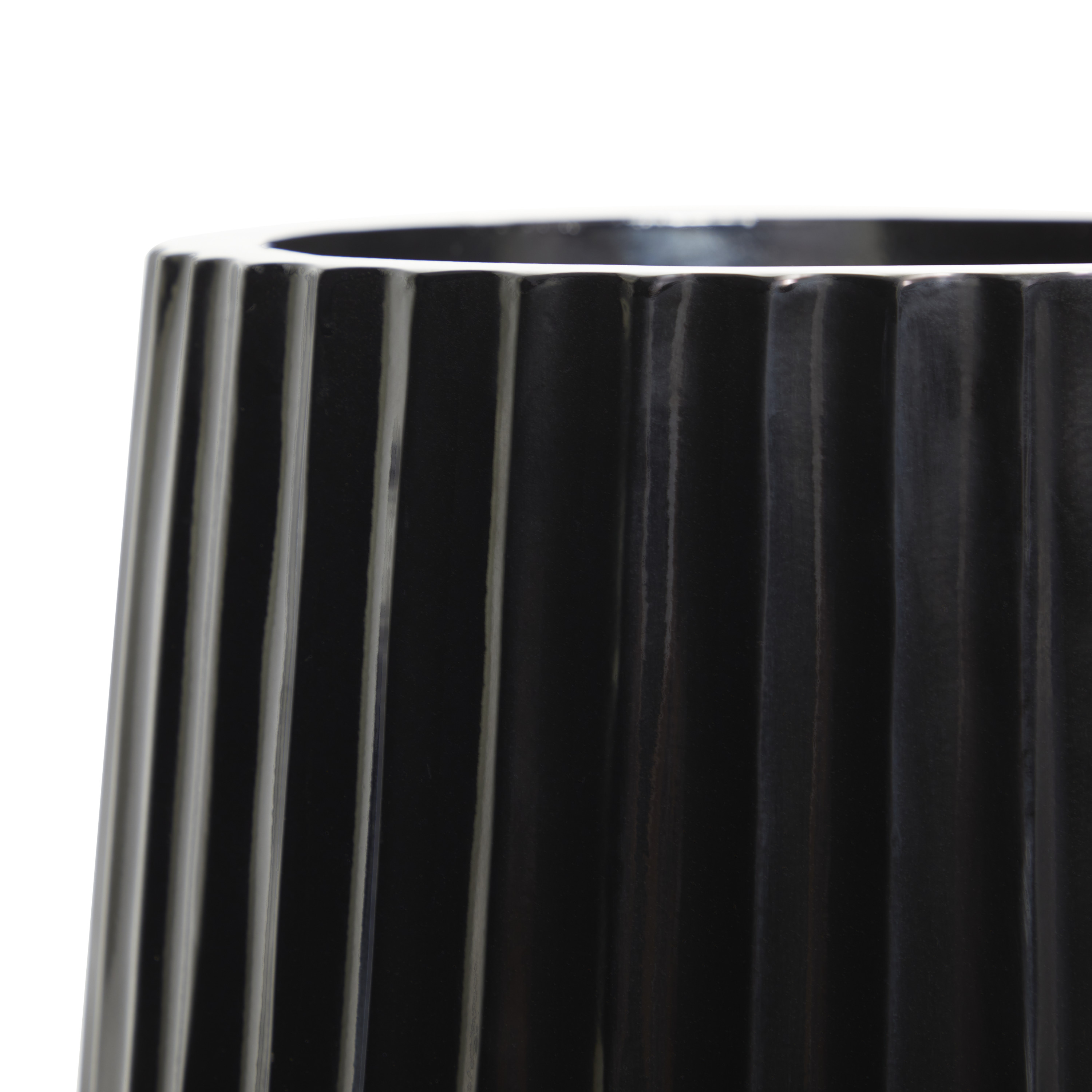 DecMode 24" Black Resin Vase