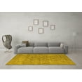 thumbnail image 3 of Ahgly Company Indoor Round Oriental Yellow Industrial Area Rugs, 6' Round, 3 of 4