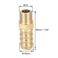 thumbnail image 2 of Conector de latón único Bargains métrico M10x1 macho a Barb manguera ID 10mm 4 pcs, M10-1mmx10mm 4, 2 of 3