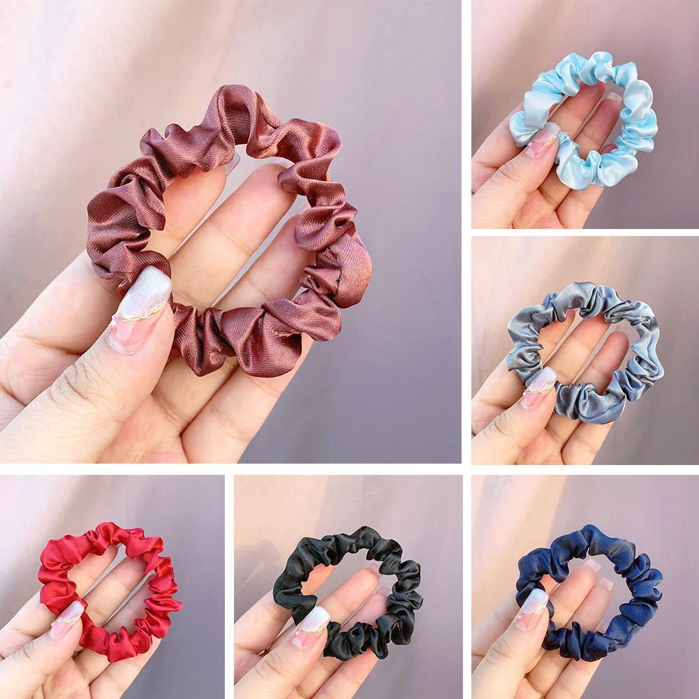Large Intestine Circle Hair Tie Set Pure Color Cloth Hair Tie Headdress