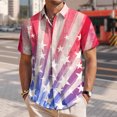 thumbnail image 5 of Ankishi American Flag Shirts for Men Star and Striped Patriotic 4th of July Button Up Shirt for Daily Wear, 5 of 8