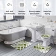 thumbnail image 5 of Sage Green Morocco Bath Mat 3 Piece Bathroom Rug Set, Vintage Grey Shabby Chic Plaid Non Slip Bath Rug Contour Mat and Toilet Lid Cover, Absorbent Shower Mats Soft Bath Rugs and Mats Sets, 5 of 8