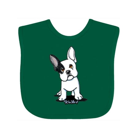 

Inktastic B/W Frenchie (Darks) Gift Baby Boy or Baby Girl Bib