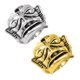 thumbnail image 5 of Anillos De Plata Esterlina Anillo Abierto Retro Cubierta De La Cara Anillo De Estilo Anillo Ajustable Para Hombres Dama Moda Noticed AP007233-01, 5 of 6