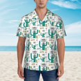 thumbnail image 2 of Wukai Hello Summer Men's Hawaiian Shirt Short Sleeve Casual Button Down Summer Beach Aloha Shirt Tropical Print Holiday Party, 2 of 8