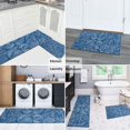 thumbnail image 5 of Blue Pioneer Flower and Paisley Pattern Kitchen Rugs Sets Of 2,Anti Fatigue Kitchen Mat Rugs Non Slip Washable,Decorative Kitchen Floor Mats for Kitchen,Sink,Laundry,17"x30"+17"x47", 5 of 7