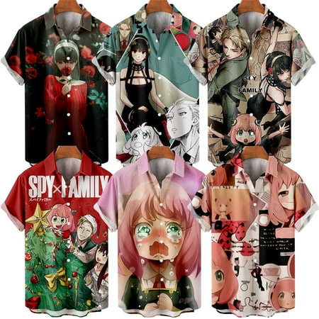 

MLFU Anime Mens Casual Tops Shirt Loose Fit Slim-Fit Clothing for Boys 5-14 Years