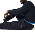 thumbnail image 3 of Men's Lacoste Navy Tapered Fit Fleece Trackpants - 4/M, 3 of 8