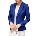 thumbnail image 2 of Sarkoyar Women One Button Solid Color Lapel Long Sleeve Slim Blazer Coat Suit Jacket, 2 of 8
