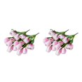 thumbnail image 2 of Ramo de flores artificiales Yuarrent 2 uds tulipanes suave simulación de tacto Real Beige/Cabeza Grande, 2 of 6