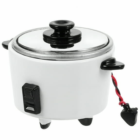 ACDANC Mini Electric Cooker Simulation Rice Cooker Model Mini House Electric Rice Cooker Decor Kitchen Rice Cooker