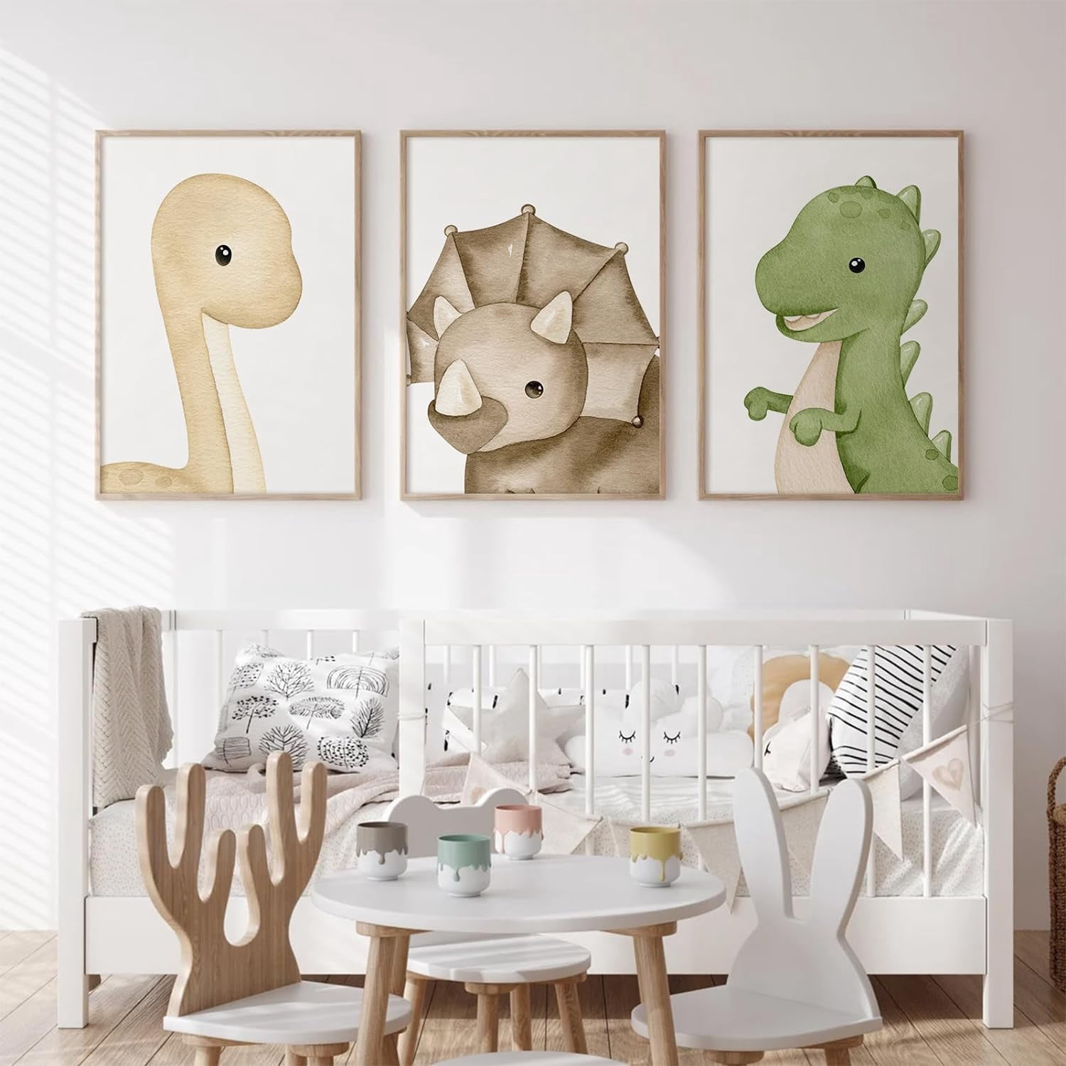 Dinosaur Wall Art Kids Boys Room poster Wall Decor Dino Nursery Wall Art Pictures Baby Dinosaur Poster Prints for Boys Bedroom BathroomSet of 3