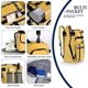 thumbnail image 4 of Gym Bag, 2 In 1 Travel Bag Backpack Bags, 45l Portable Travel Lightweight Waterproof Travel Luggage Hand Carry Bag For Weekender Sports, Gym(yellow), 4 of 5