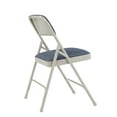 thumbnail image 4 of (4 Pack) NPS 2200 Series Deluxe Fabric Upholstered Double Hinge Premium Folding Chair, Imperial Blue Fabric/Grey Frame, 4 of 6