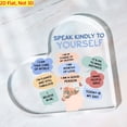 thumbnail image 4 of Flat D Decorative Plaque 3.9X3.9 Inch Heart Shaped Sign For Psycho Mental Wellness Decor Affirmation Heart Acrylic Sign For School Counselor Sign Anxiety Decor Easter Valentine Mother Day, 4 of 5