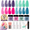 Green, variant on Azurebeauty Dip Powder Nail Kit Starter, All Season Nude Skin Glitter 4 Colors Dipping Powder Liquid Set Recycling Tray with Base & Top Coat Activator for French Nail Art Manicure Salon DIY at Home.