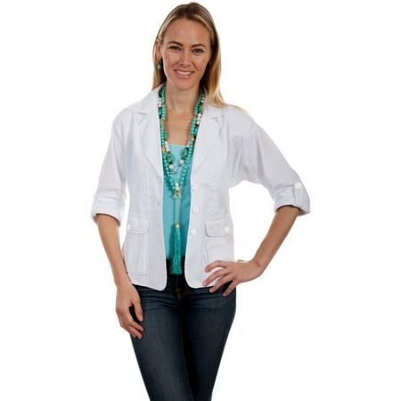 Gusset Flap Over Brief - Scully Jacket Womens 3/4 Sleeve Button Front Gusset Flap PSL-191