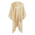 thumbnail image 2 of HAJWOH Women Shimmer Shawl Wrap With Fringe Lightweight Sparkly Poncho Evening Cape Poncho Party Dress Styling, Lightweight Scarf, 2 of 4