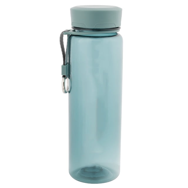 Botella de agua de viaje verde de 550 ml, compacta y a prueba de fugas para aventuras en movimiento