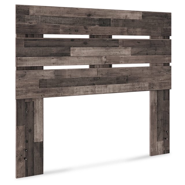 Signature Design by Ashley Neilsville Butcher Block Tête de Lit à Panneaux, Grand Lit, Brun